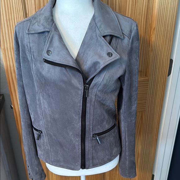 Kut from the Kloth Jackets & Blazers - Women's Gray faux Suede Jacket